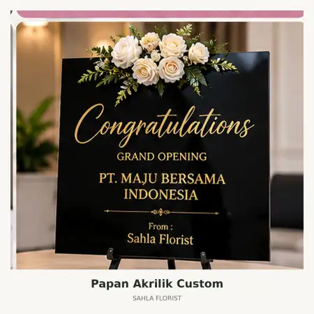 Papan Bunga Akrilik Sikka